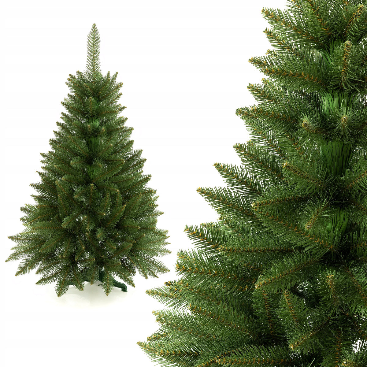 Natural artificial Christmas tree CAUCASIAN SPRUCE PVC 100 cm + stand