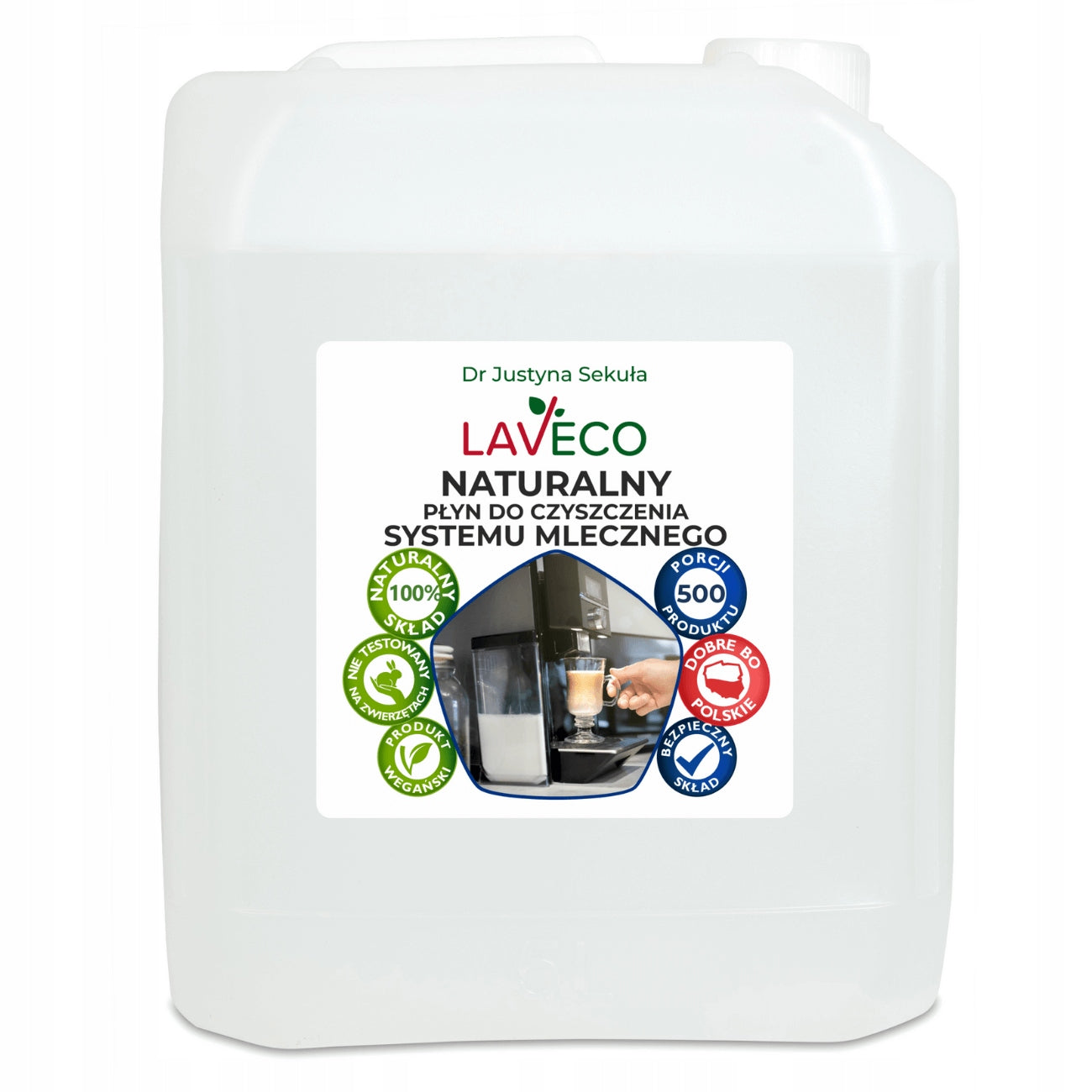 Natural liquid for cleaning the milk system - 5 l - LAVECO