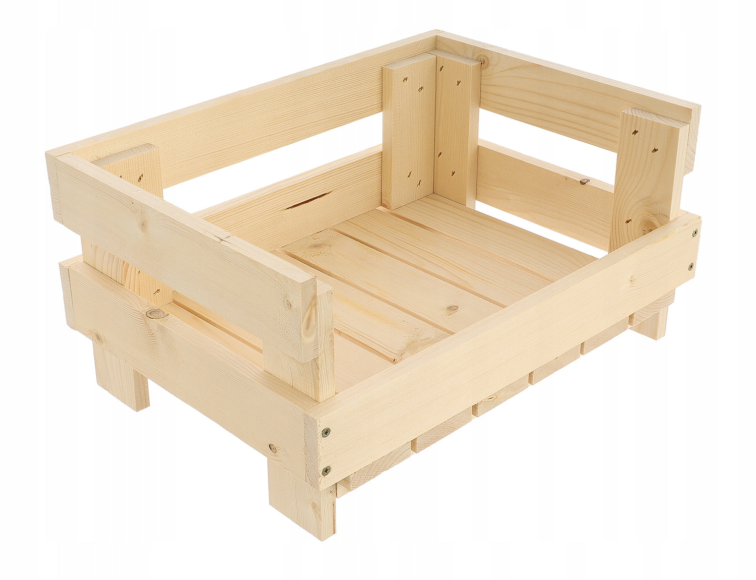 Natural wood box for groceries, 35 x 25 x 17 cm, 3pcs Manufacturer code REG35x25x17x3