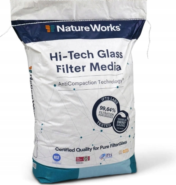 Nature Works quartz glass for swimming pool with filtering power of 99,64% 10 kg