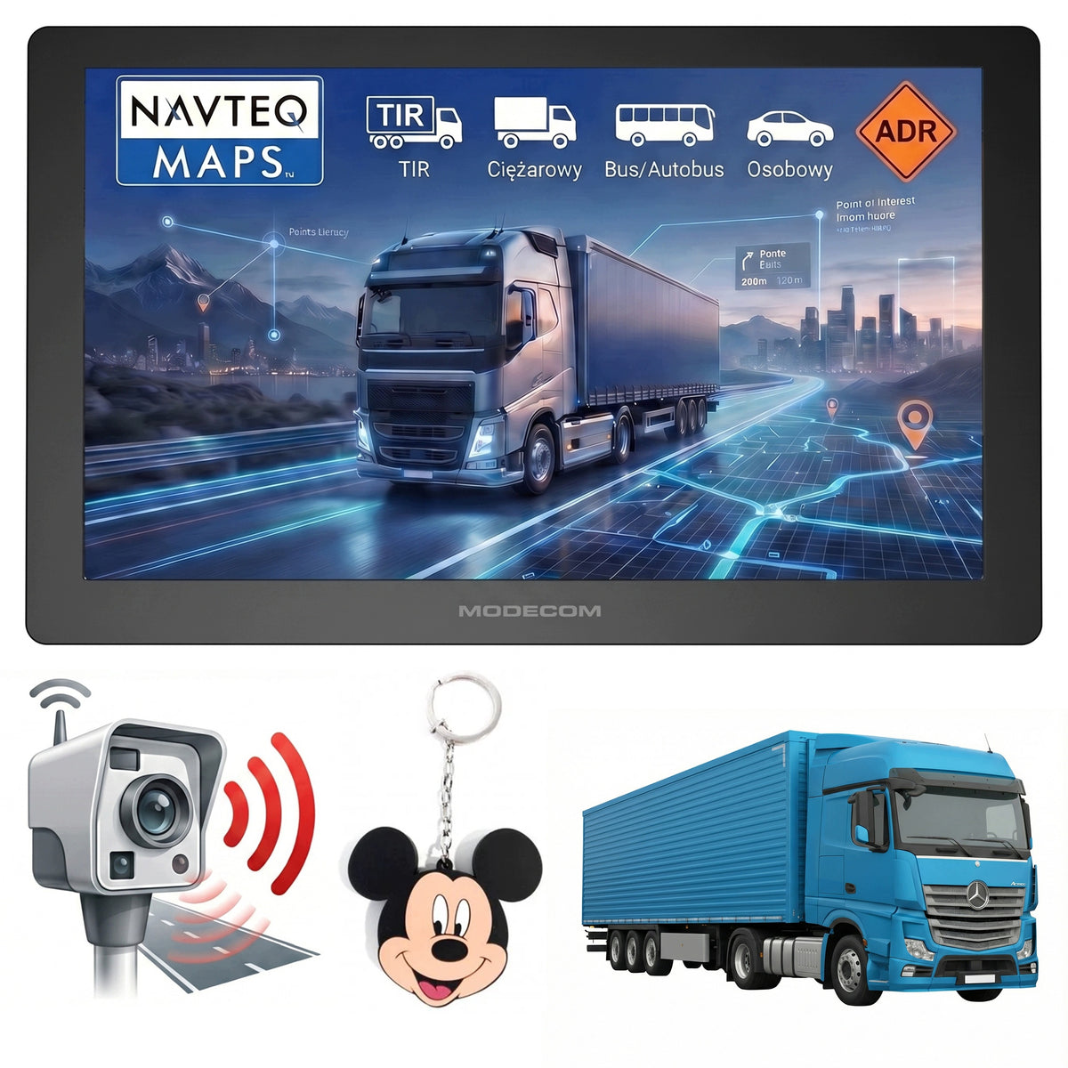 Navigation 5 inches Trucks MODECOM CX 5.0 TRUCK TIR BUS + SPEED CAMERAS 2026