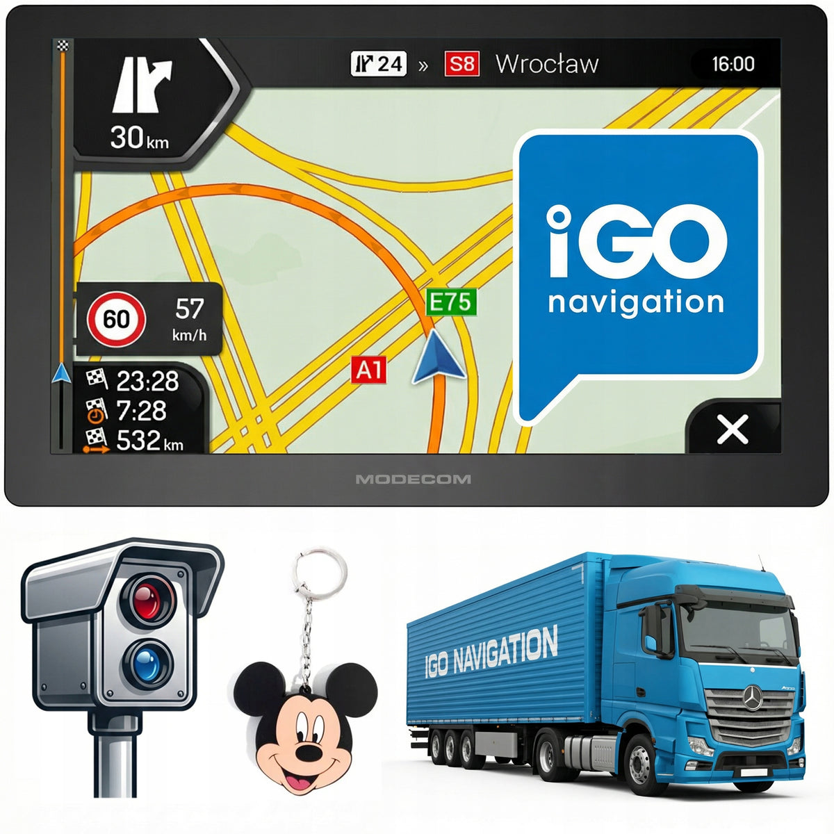 Navigation Truck MODECOM CX 7.0 iGO PRIMO TRUCK TIR BUS FOTORADARY 2026