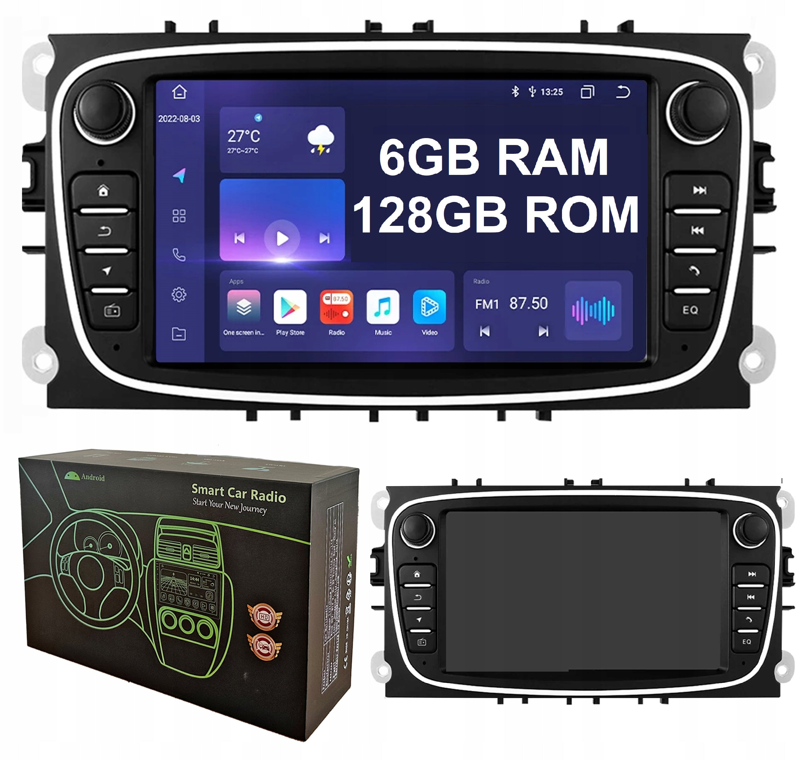 Navigation radio Android to Ford Connect Focus S-MAX Galaxy Mondeo MK4 128GB