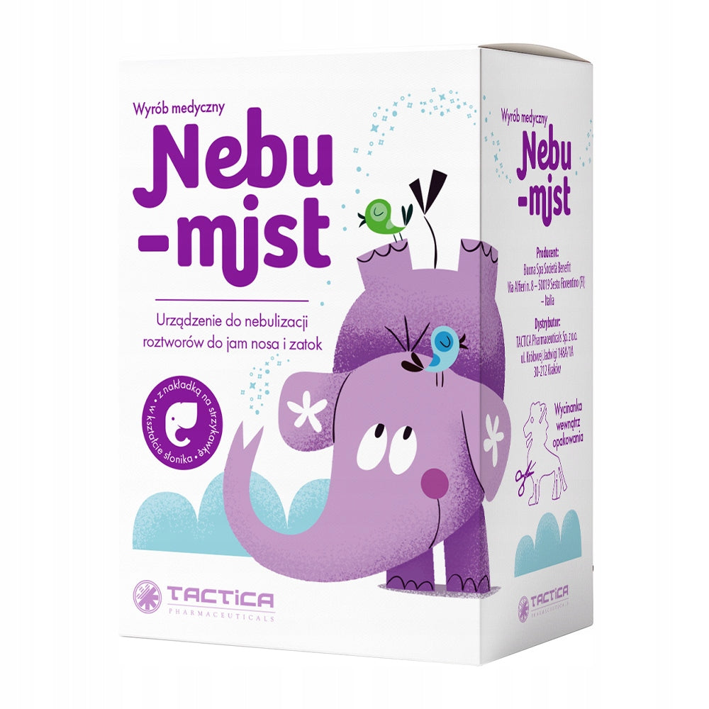 Nebu-mist nebuliser device for nasal and sinus cavities 1 piece
