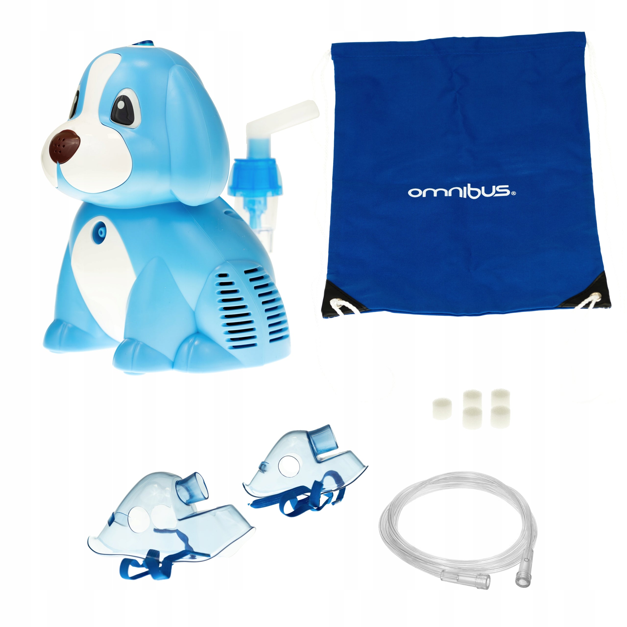 Nebuliser inhaler OMNIBUS PUPPY BR-CN171 BLUE dog, pendant freebie