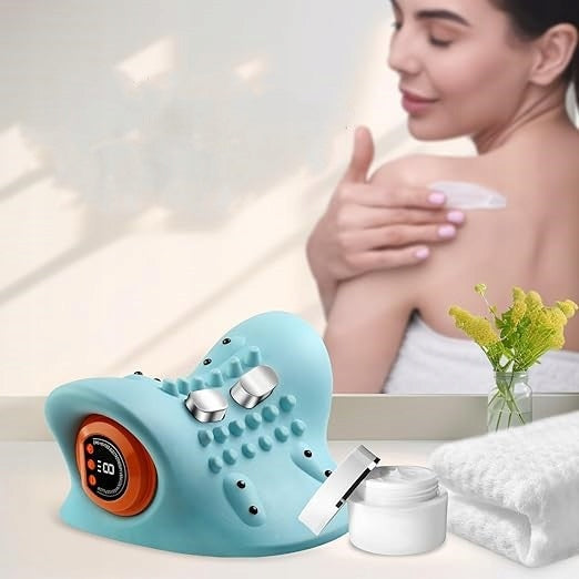 Neck Massage Pillow 6 Levels EMS + 3 Degrees USB-C Heating Medical device no