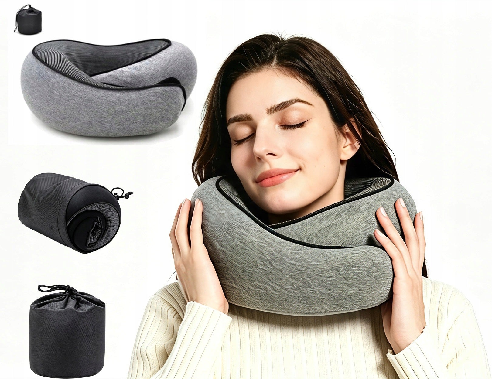 Neck Travel Pillow with 360° Memory Foam Protection