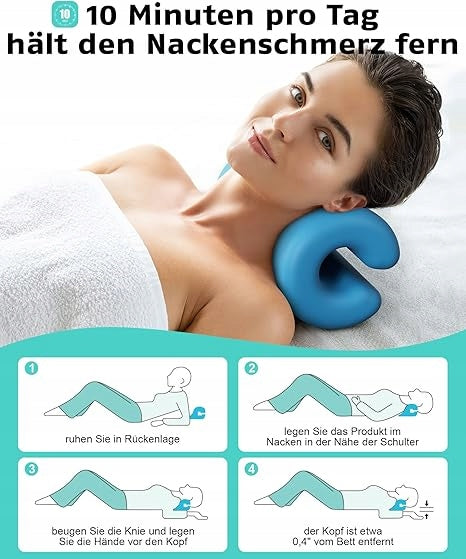 Neck and shoulder relaxer, portable cervical traction device Packaging status original