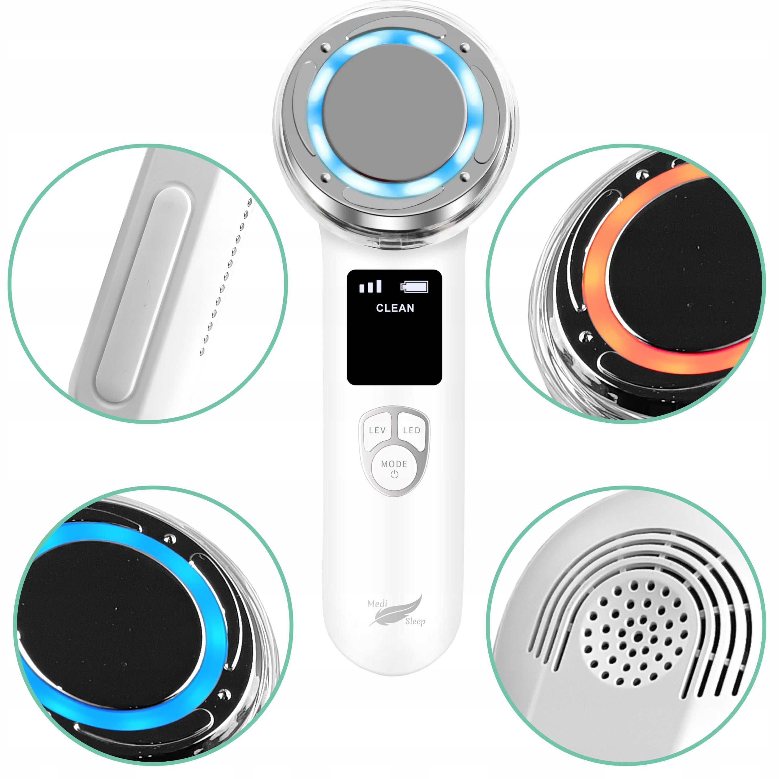 Needleless mesotherapy EMS HOT ultrasonic vibration heat cold Packaging status original