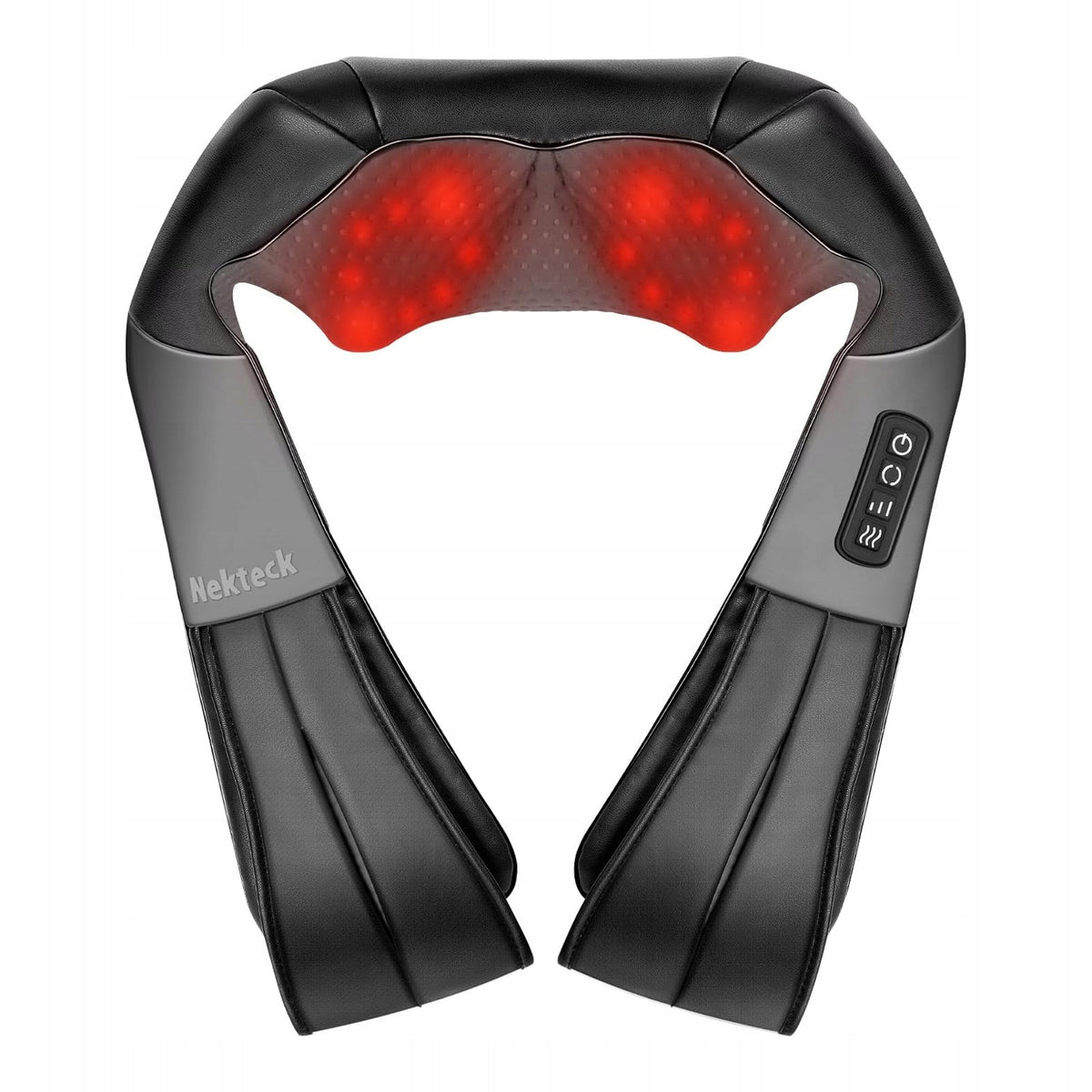 Nekteck Shiatsu Neck and Shoulder Massager with Heat 3D Massage Pillow