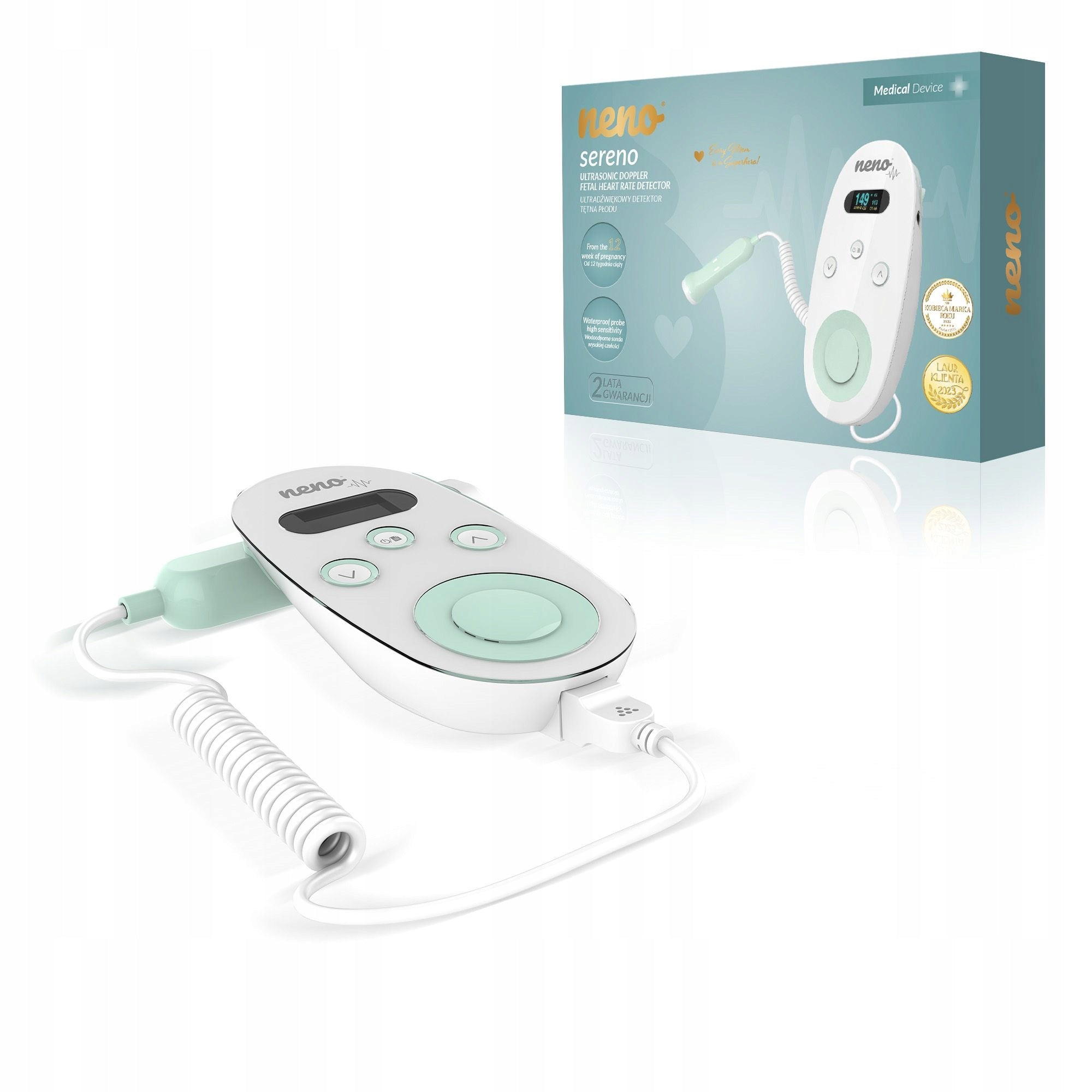 Neno Ultrasonic fetal heart rate detector Sereno Medical device no