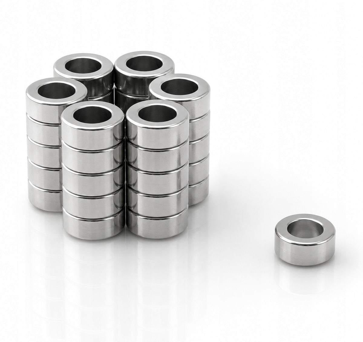 Neodymium Cylindrical Magnet 20 PCS Ring With Hole 10x6x4 N42 Strong