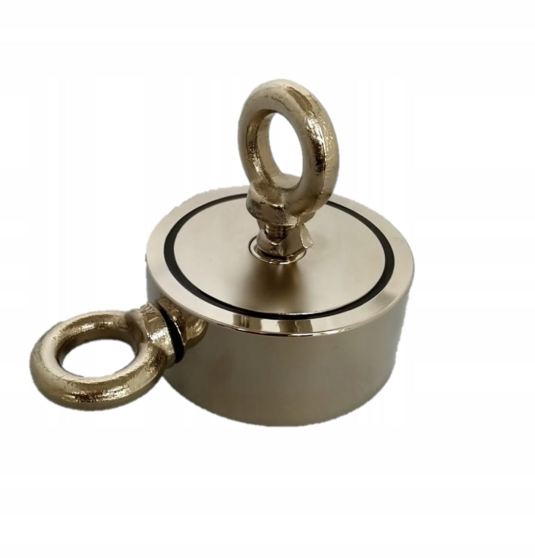 Neodymium Magnet Ø75x32mm 2x 250kg | Search Kit | Suitcase + Rope Packaging status original