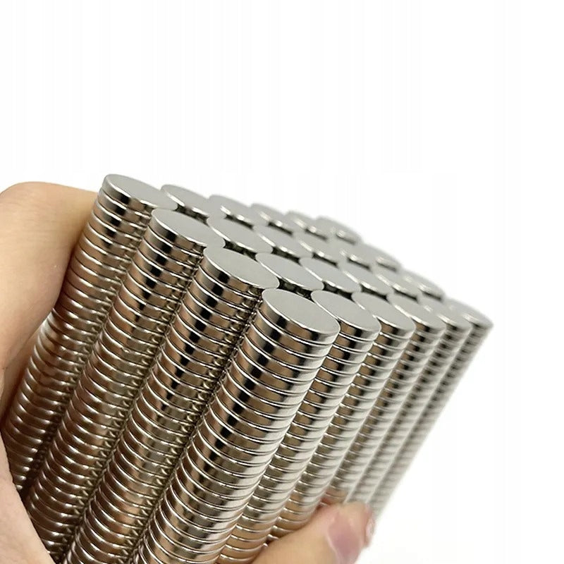 Neodymium magnet N52 10x2 mm strong round 200 pcs DIY application Number of pieces on offer 200 szt.