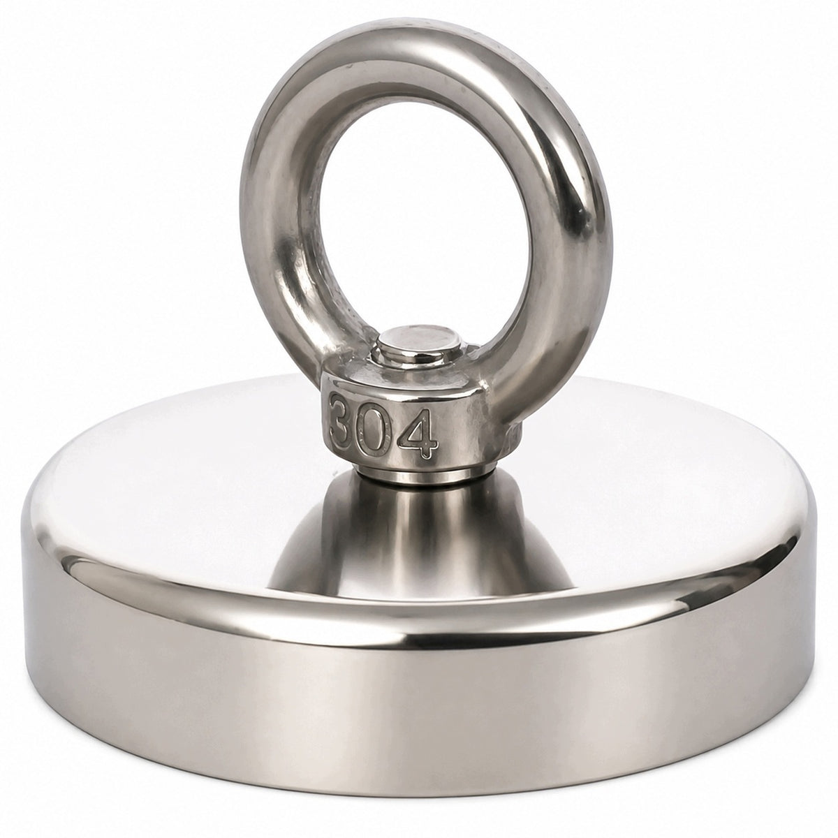 Neodymium magnet with ear 75 kg Ø48 mm eyelet holder for fishing
