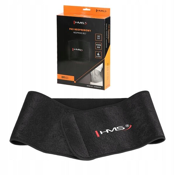 Neoprene Abdominal Belt HMS Slimming Breathable Mesh Black Manufacturer code 5905721535402