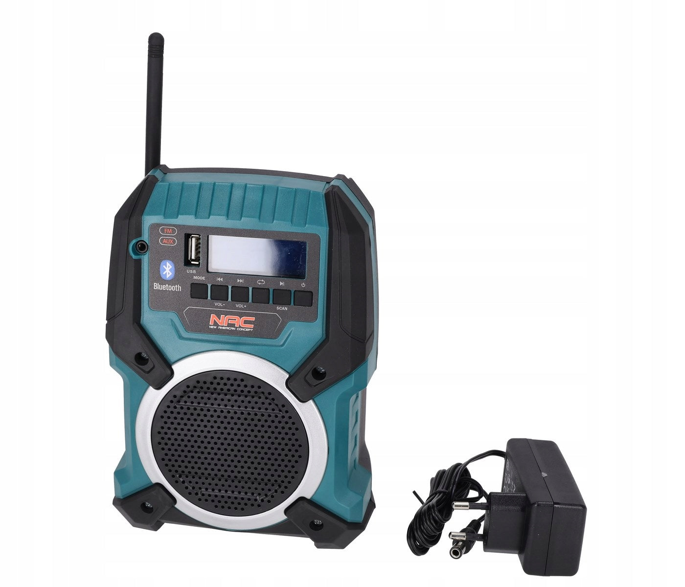 Network and battery radio NAC 20V/230V FM / AUX / USB / Bluetooth 10W