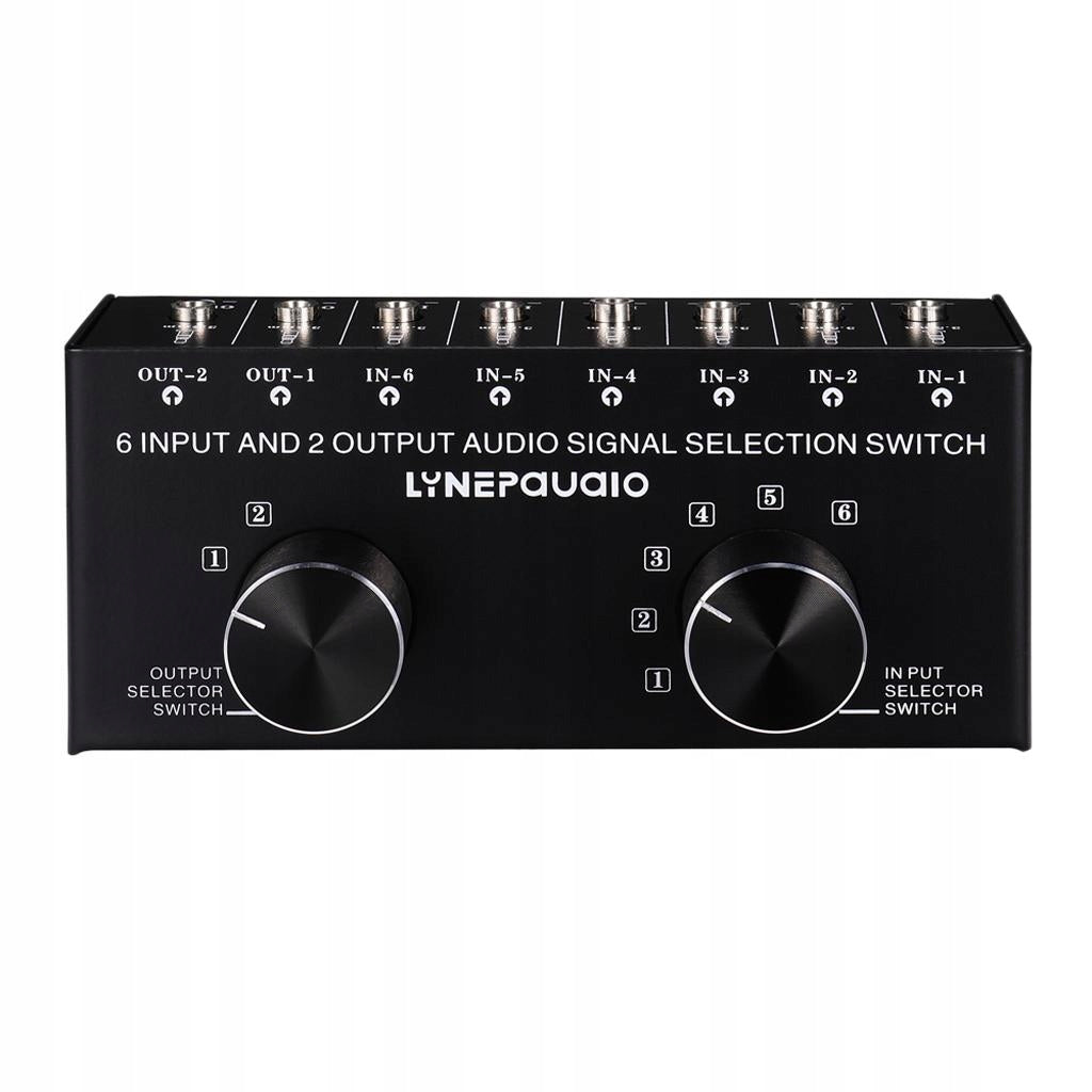 New Speaker Switch Box Switcher Selector 6 Way Port 3.5mm Stereo Audio Kind other