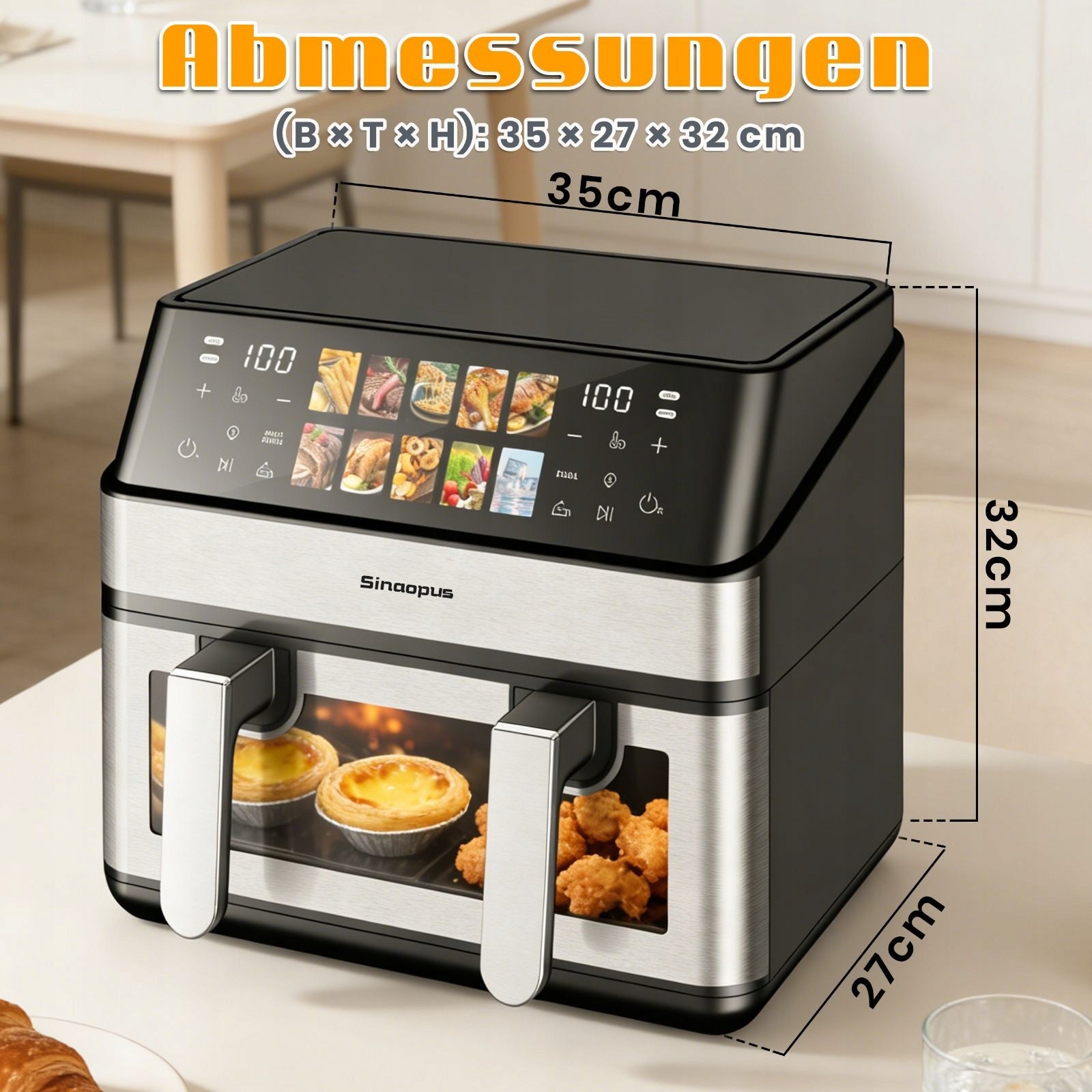 New Style Two Chamber Fat Free Fryer With Window 10 Programs Brand no brand