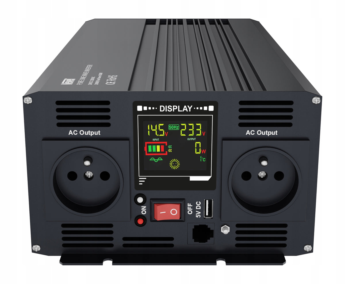 Newell voltage converter with pure sine wave - 24 V / 230 V, 2000 W