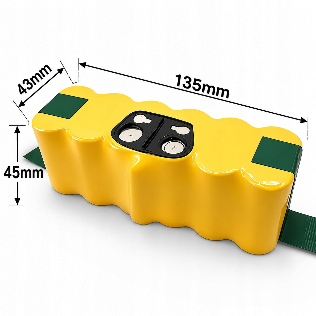 Ni-MH 5000 mAh rechargeable battery for Roomba 500, 600, 700, 800, 900 series Dominant color yellow/gold