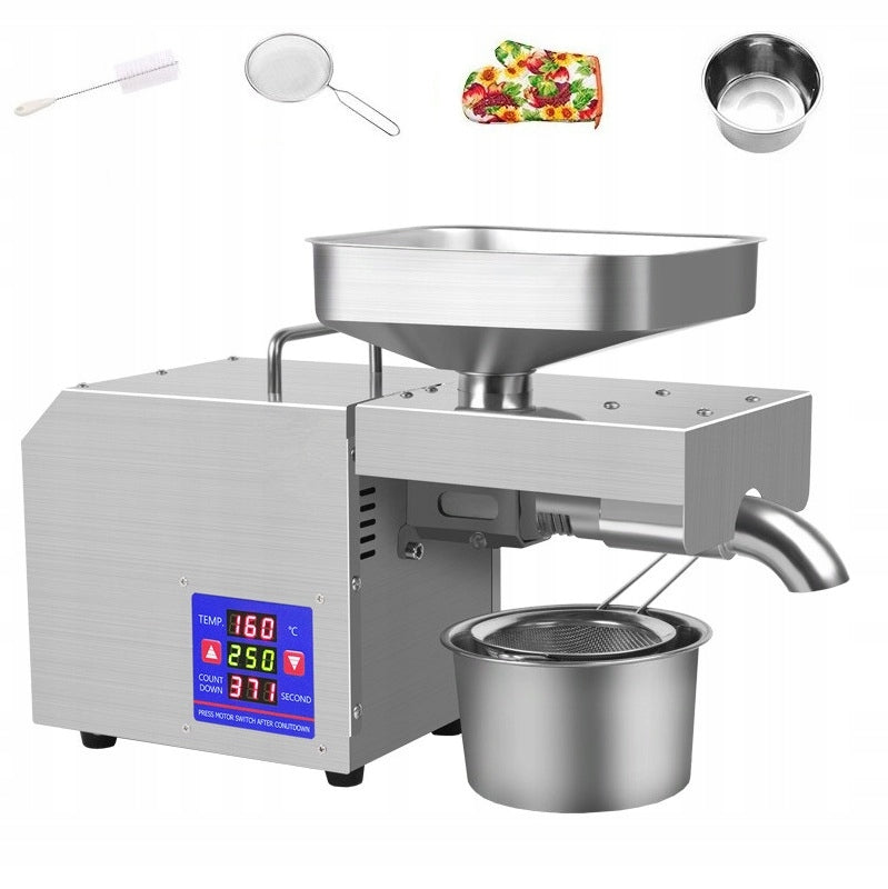 Nierdzewnej Automatyczna prasa do oleju z Kontrola temperatury 1500W