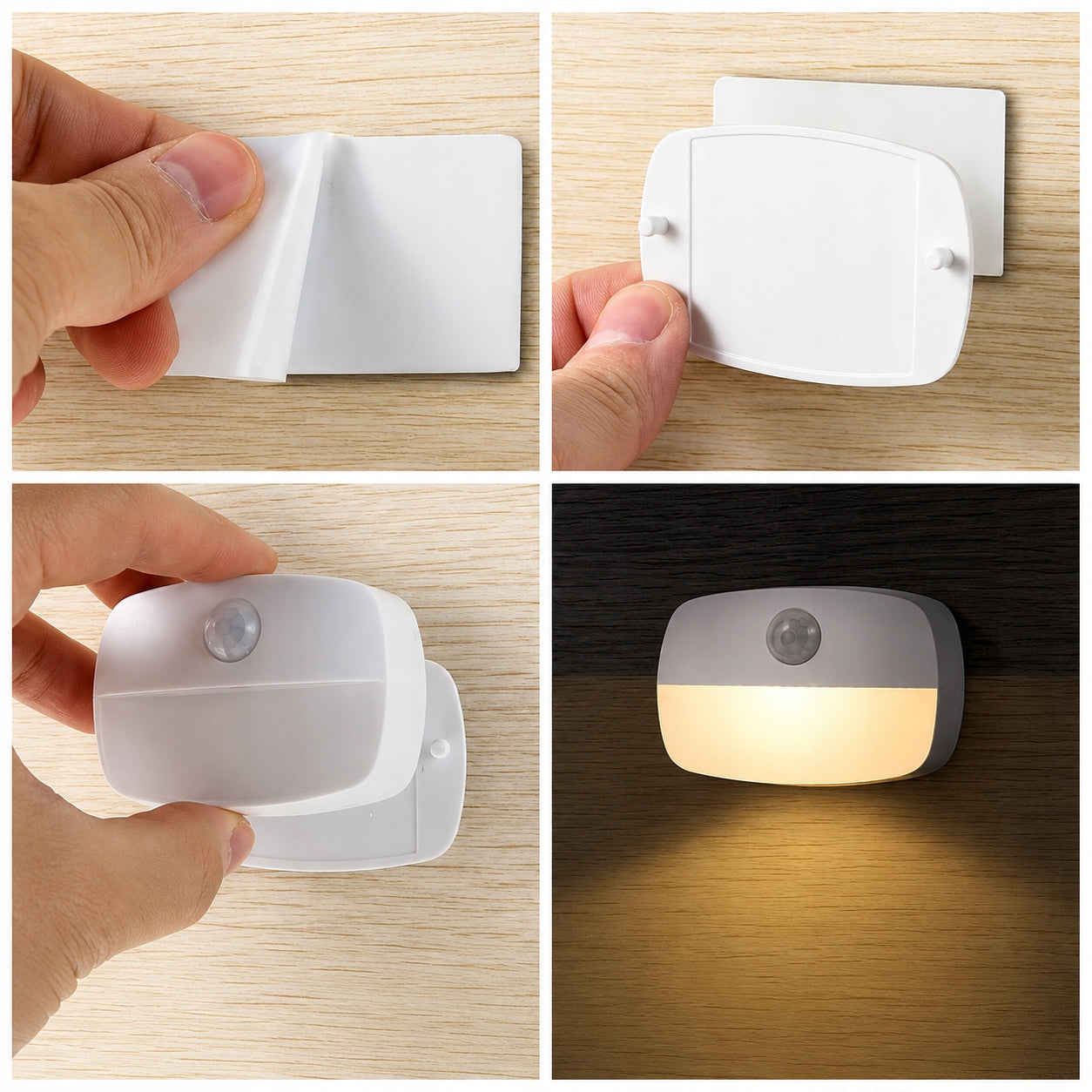 Night Light with Battery Operated Motion Sensor Self Adhesive Wall Magnet Packaging status original