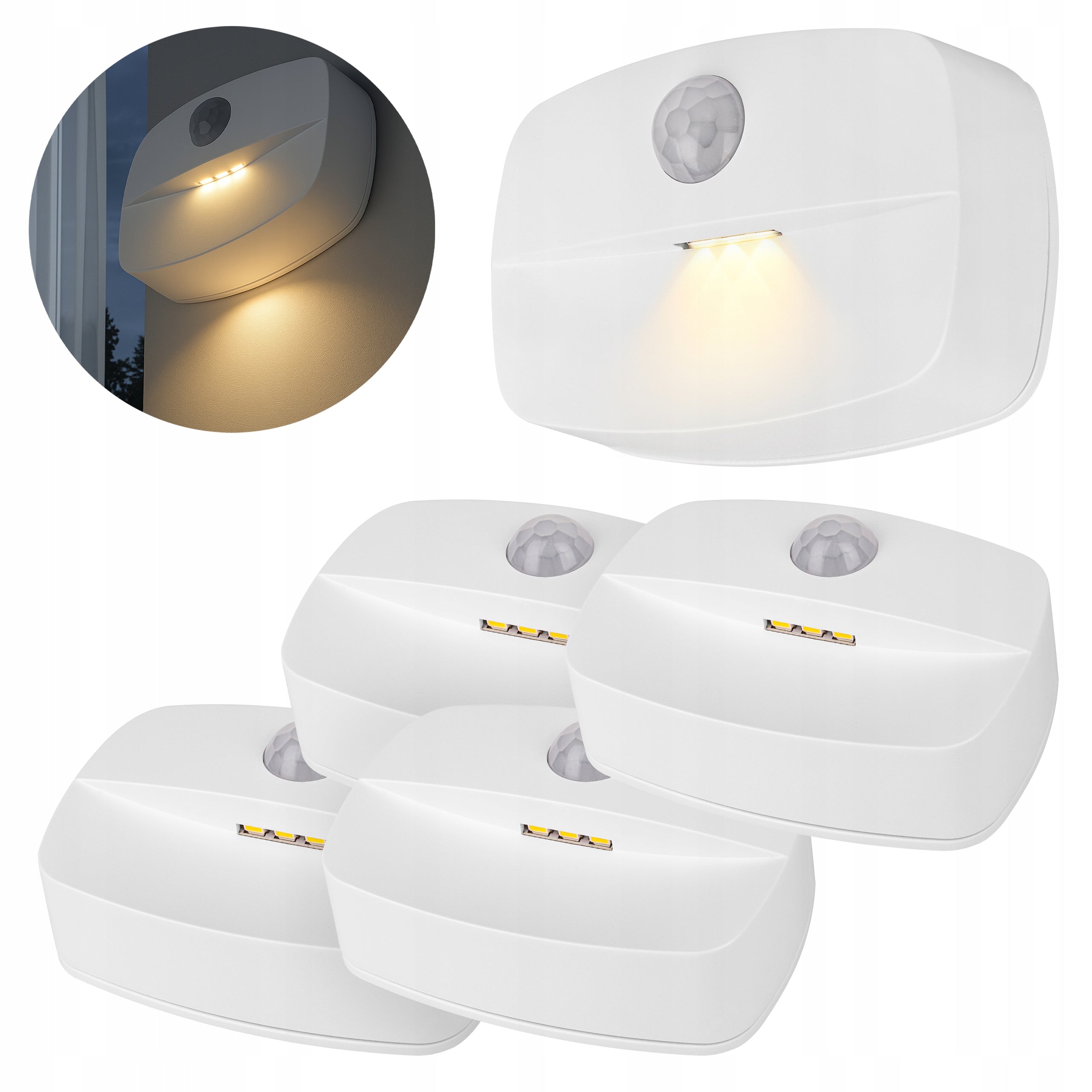 Night Light with Battery Operated Motion Sensor Self Adhesive Wall Magnet