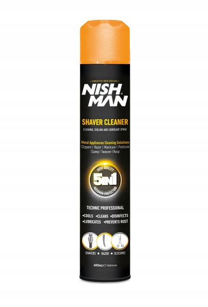 Nishman Shaver Cleaner Spray 400ml 5in1