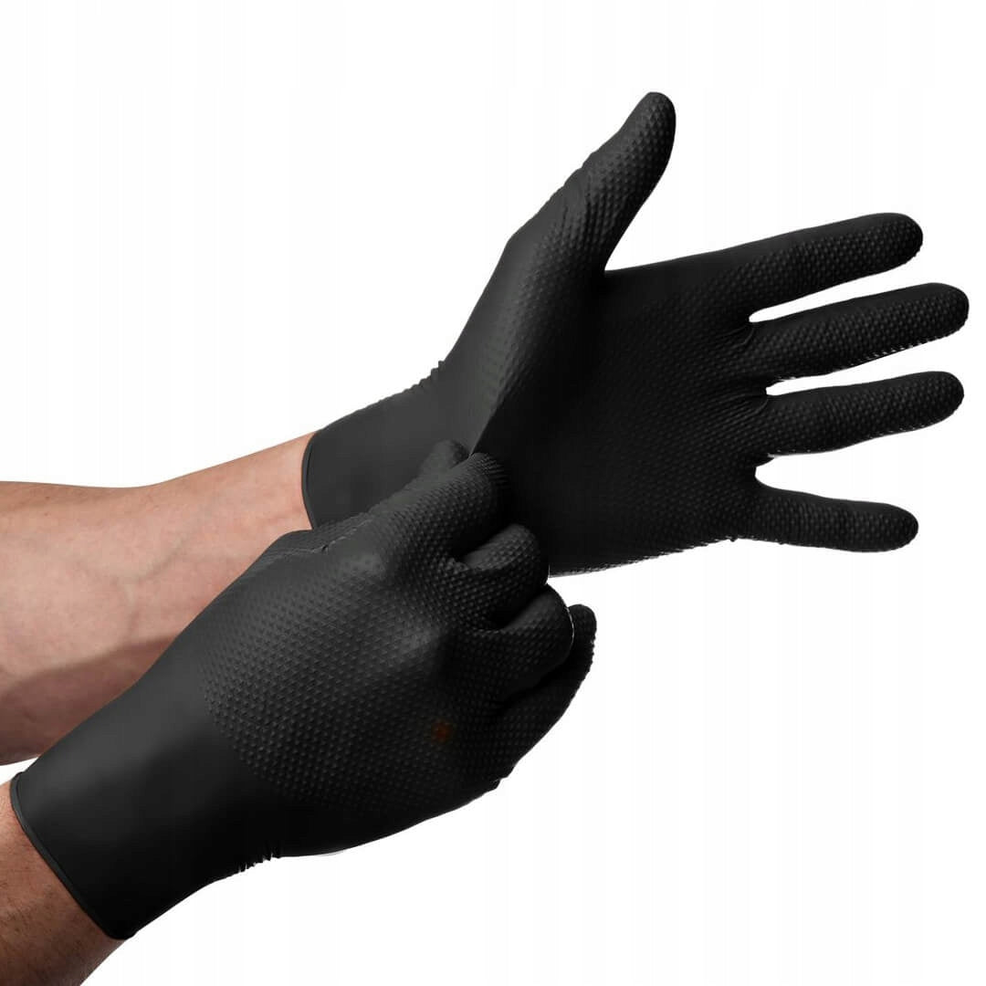 Nitrile Gloves L Mercator GOGRIP BLACK Black Strong 50pcs L EAN (GTIN) 0617720746455