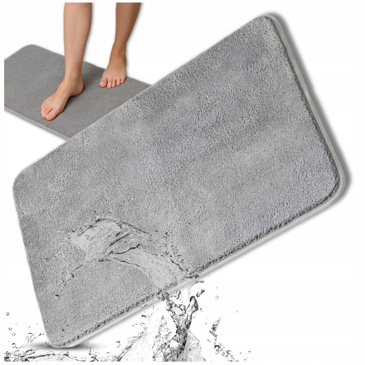 Non-SLIP Bathroom Rug 48×78 cm Soft Absorbent Bathroom Mat Manufacturer code Dywanik ANTYPOŚLIZGOWY Łazienkowy