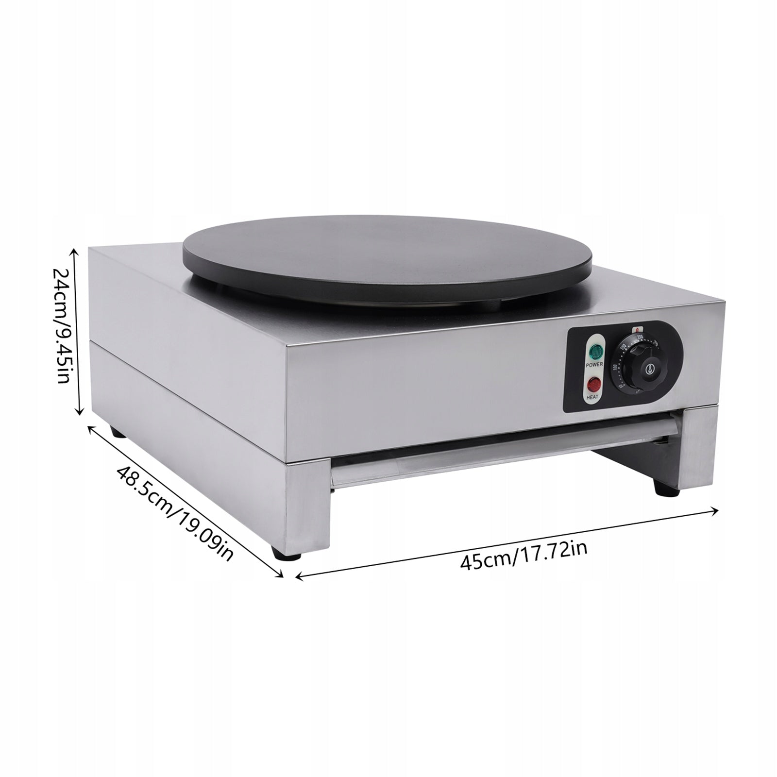 Non-Stick Electric Crepe Pan, 3KW Stainless Steel Electric Crepe Maker,220V Packaging status original
