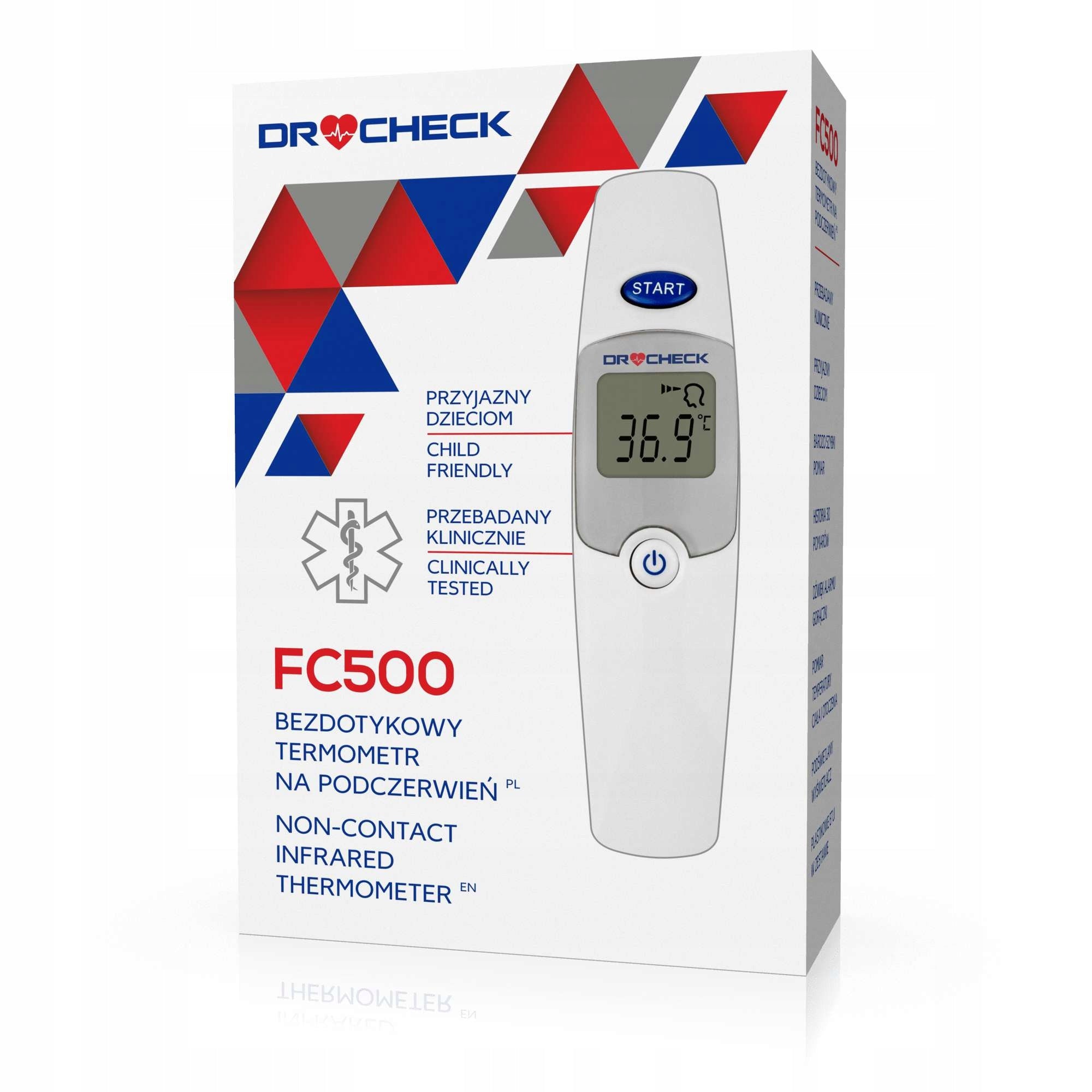 Non-contact thermometer 3in1, measurement 1 sec. with fever alarm Dr Check FC500