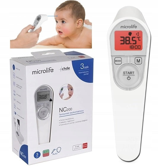 Non-contact thermometer for children and adults NC 200 + case + batteries
