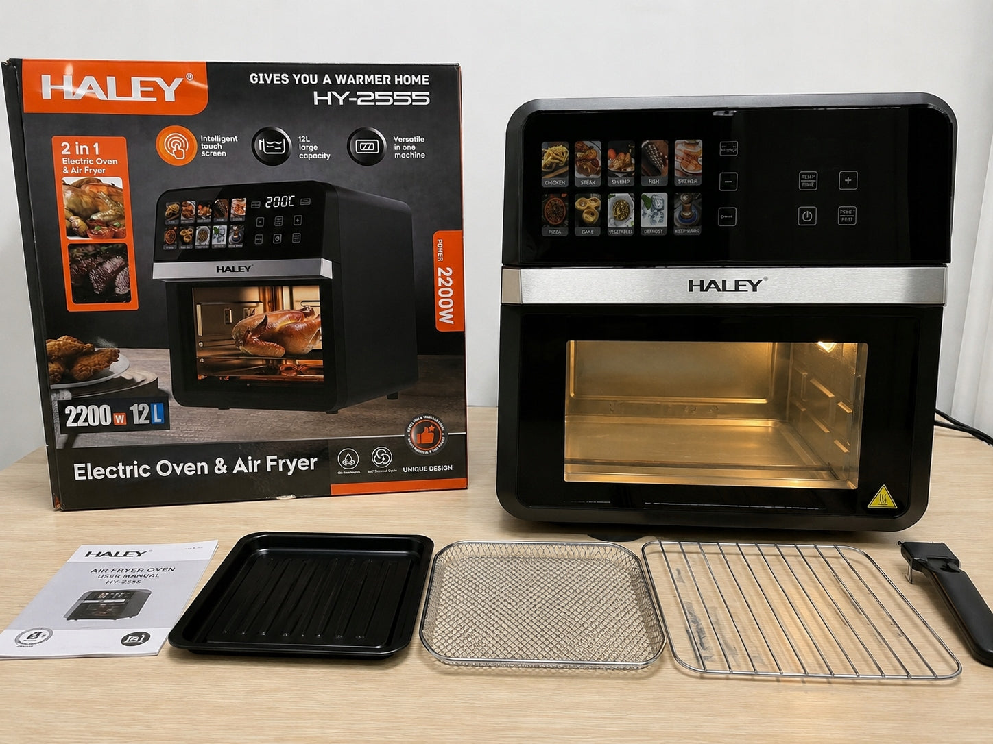 Non-fat fryer / Mini oven 2200W 12 l black Manufacturer code 2555
