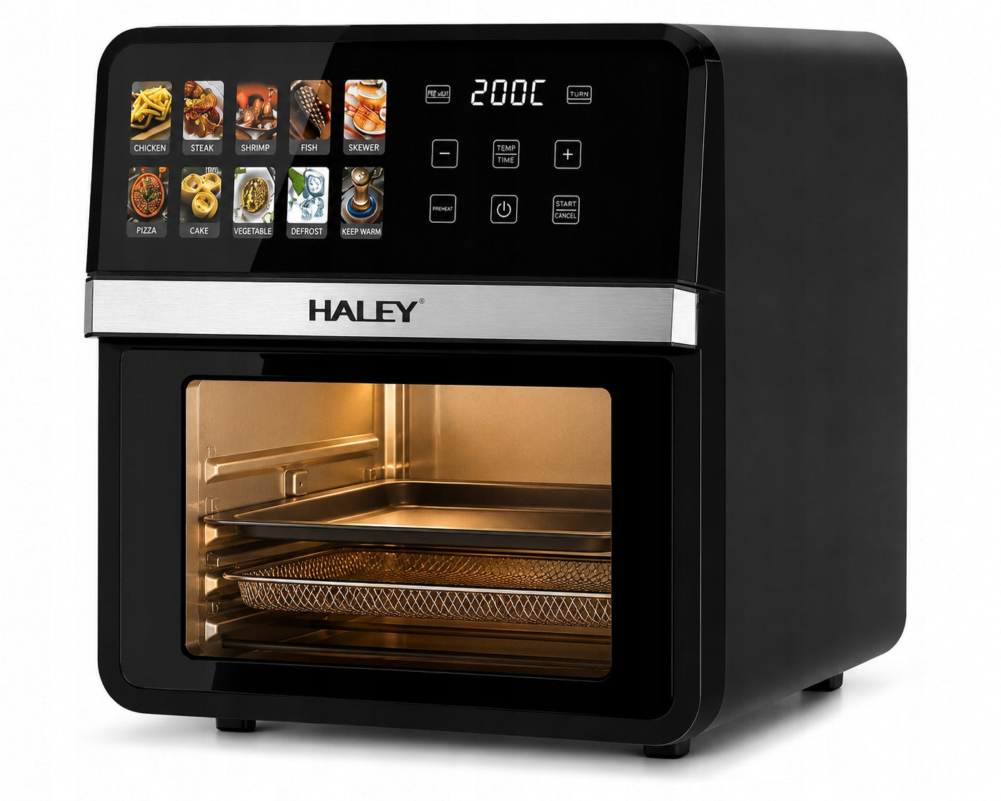 Non-fat fryer / Mini oven 2200W 12 l black
