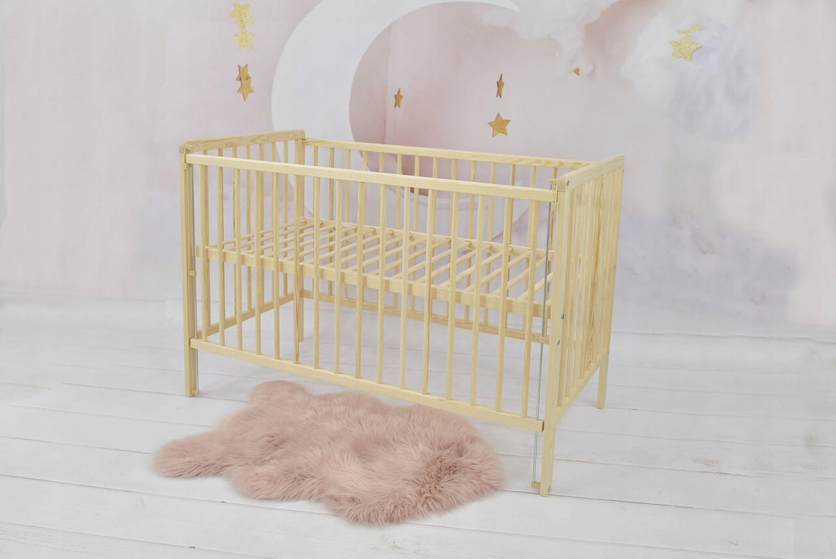 Non-mosquito cot 120x60 Marcin 1 lowered side pine water varnish Packaging status original