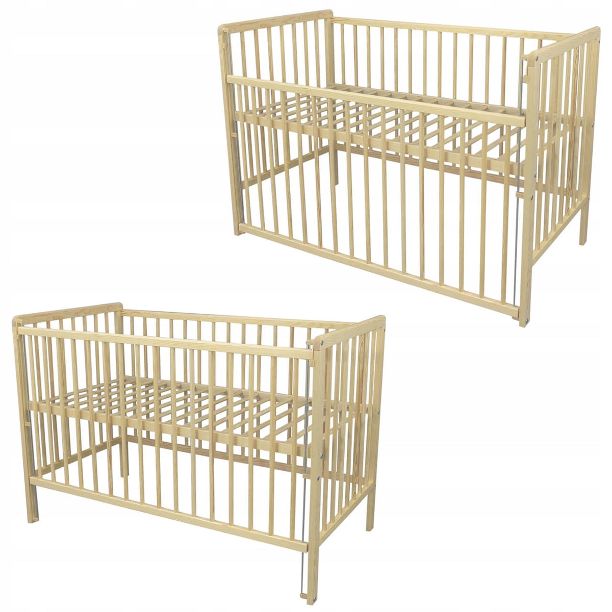 Non-mosquito cot 120x60 Marcin 1 lowered side pine water varnish