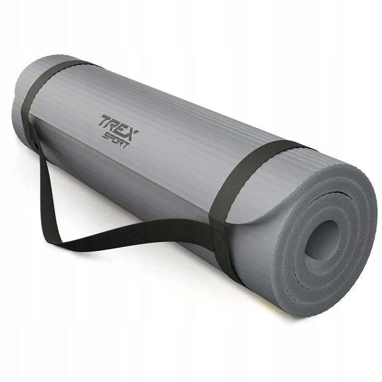 Non-slip exercise mat large 190x80cm thick 2cm for yoga Trex Sport