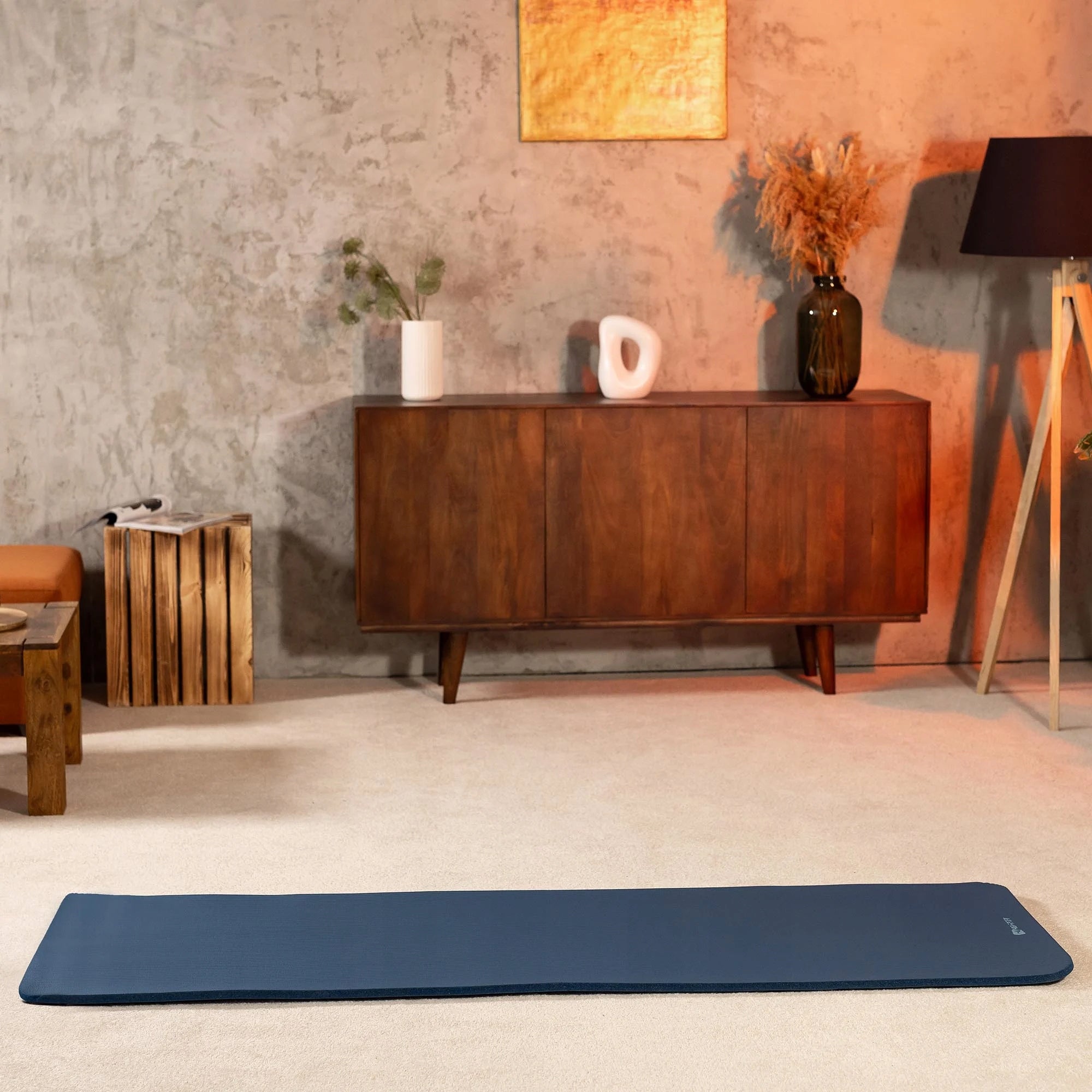 Non-slip thick fitness mat NBR 1,5cm 190x60cm for exercise Packaging status original