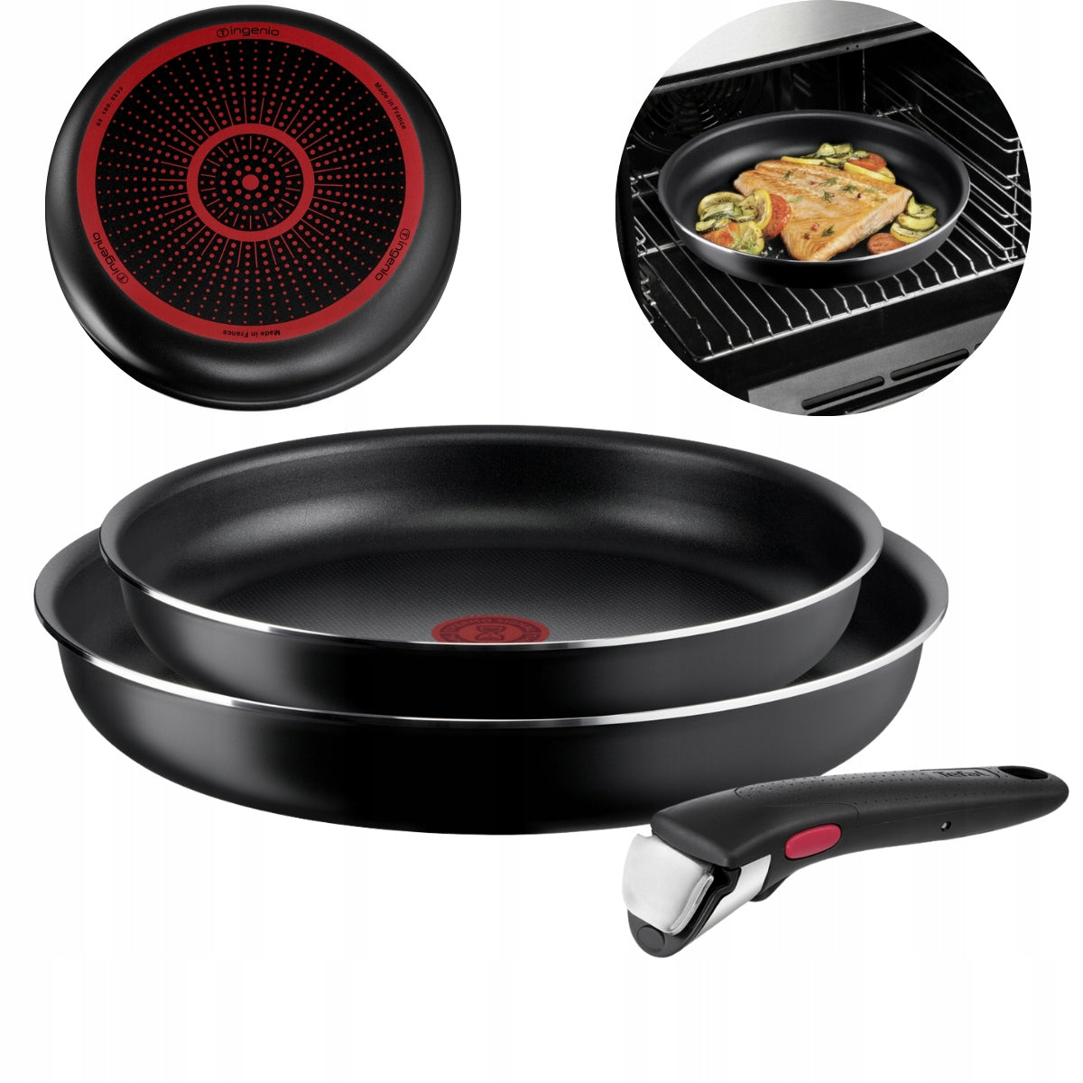 Non-stick coating SET TEFAL Ingenio 3-el + detachable handle”