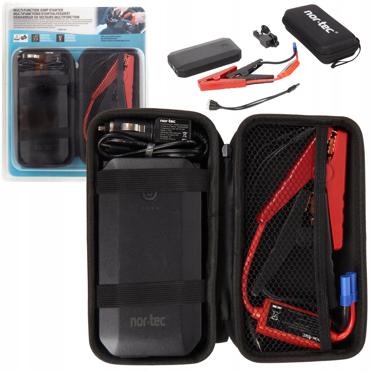 Nor-Tec Starting Device 7200 mAh 12V – Powerbank + SOS LED Flashlight