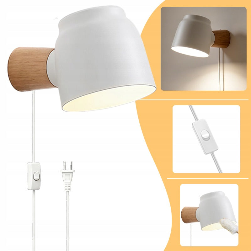 Nordic Loft Plug-in Wall Lamp 360° Swivel Cord Switch Bedside Light Fixture Manufacturer code G07745037585862