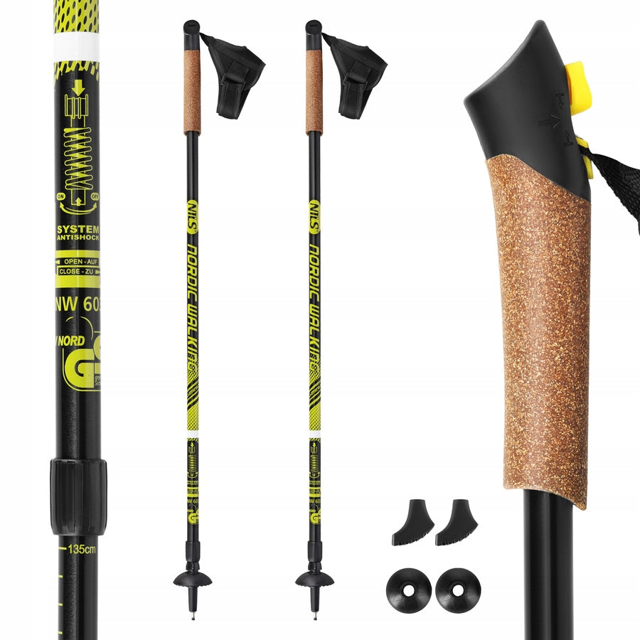 Nordic Walking Mountain Walking Poles Hiking Trekking 82-140cm Brand Nils