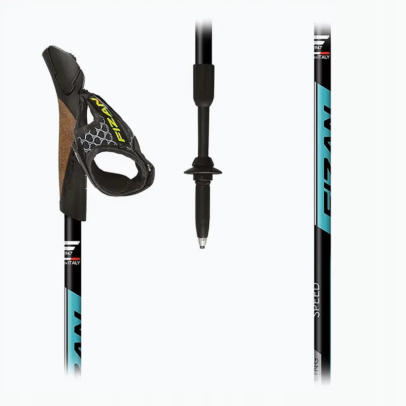 Nordic Walking Poles Fizan Speed Ocean Blue 75-125cm Color multicolor
