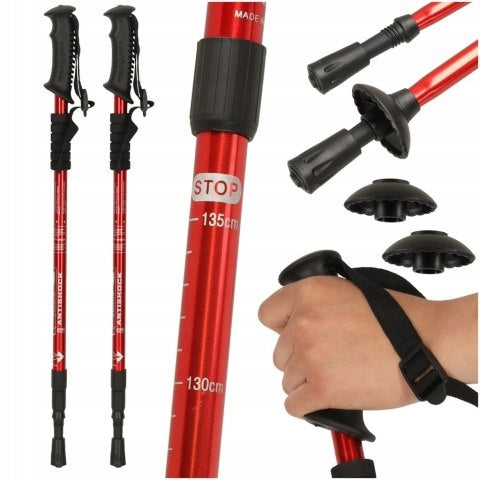 Nordic Walking Poles Folding Trekking Assorted Colors
