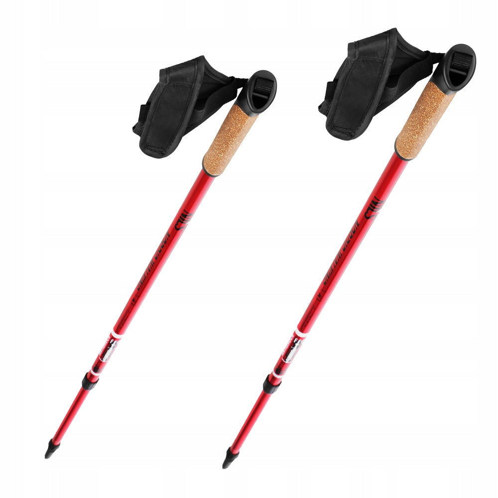 Nordic Walking Telescopic Walking Poles Adjustable Folding 86-140 cm