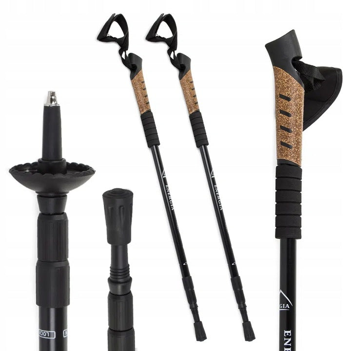 Nordic Walking Trekking Poles Adjustable 2 Pieces Antishock Manufacturer code AWO_5218