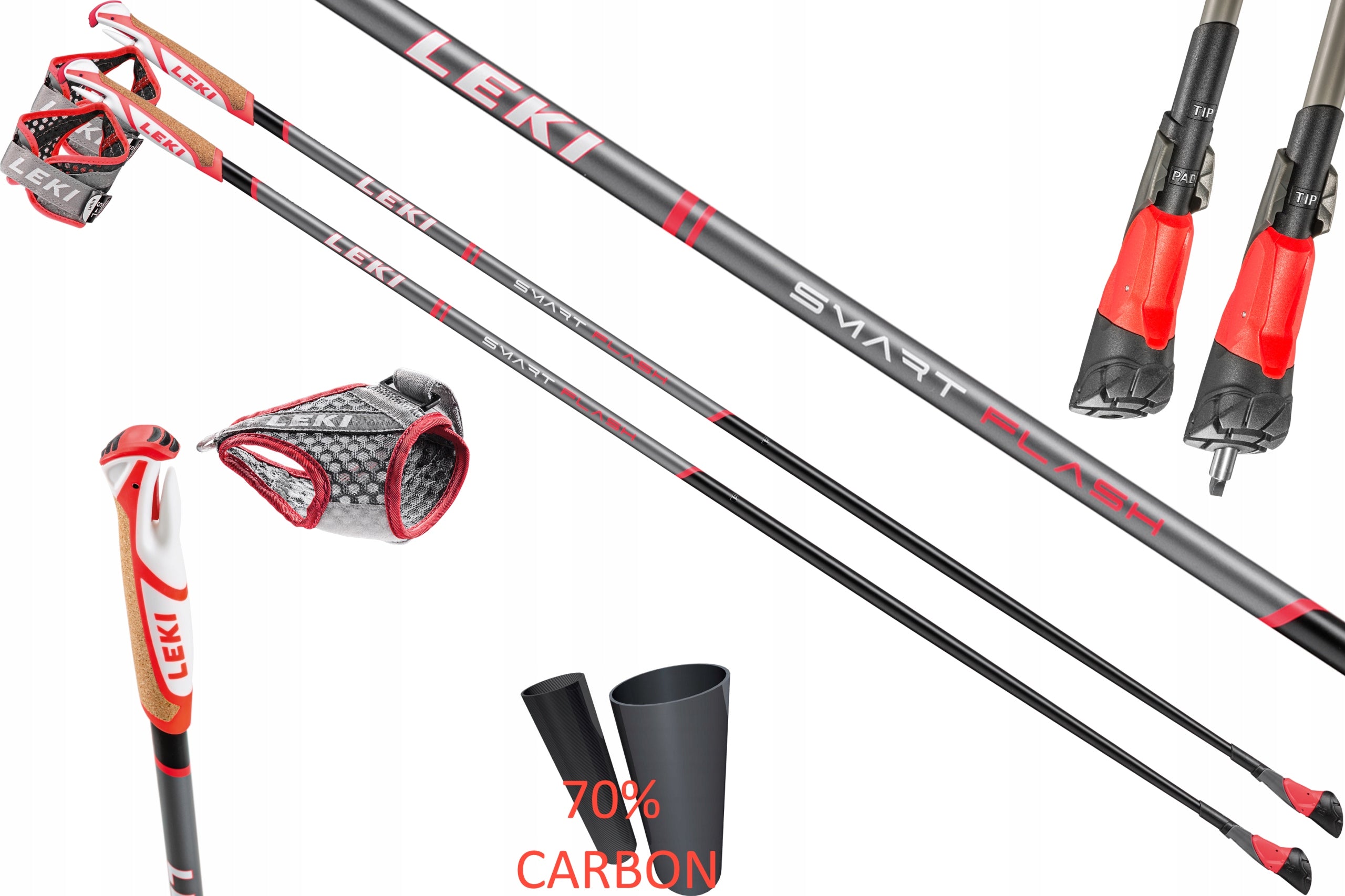 Nordic Walking poles LEKI SMART FLASH Carbon 115cm