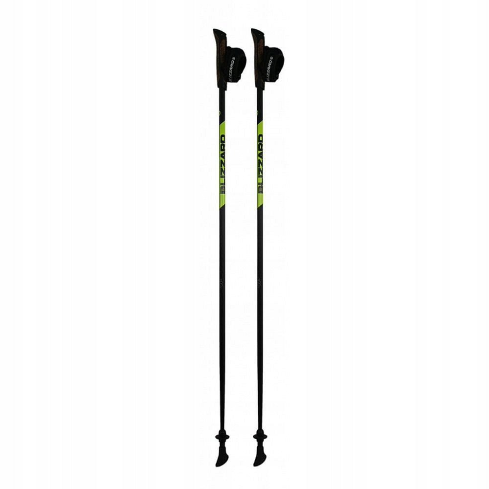 Nordic walking poles BLIZZARD CARBON LITE BLACK/GREEN 115 CM